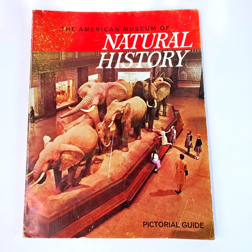 American Museum of Natural History Pictorial Guide Vintage Softcover Book Red